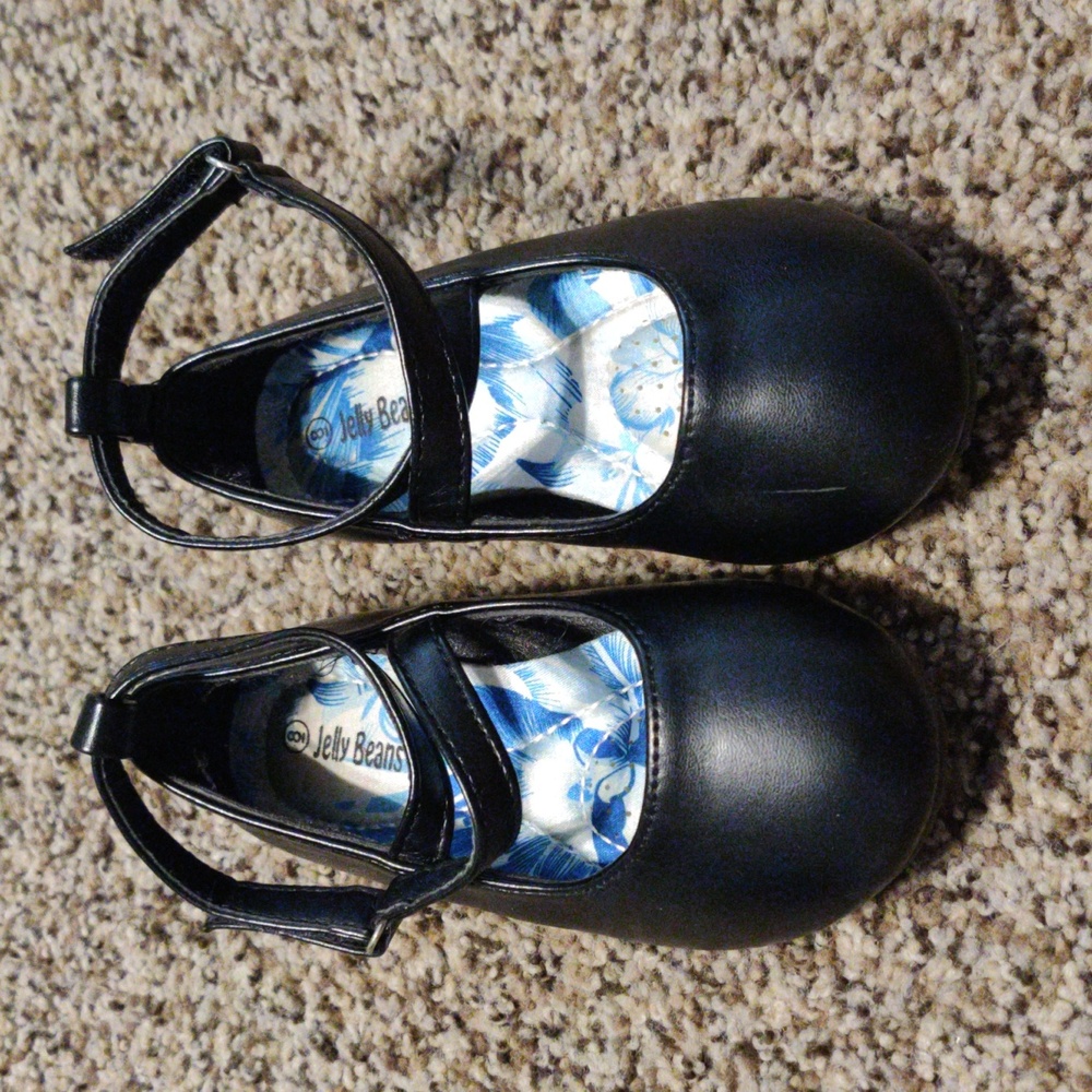 Jelly Beans Black Kids Dress Shoes